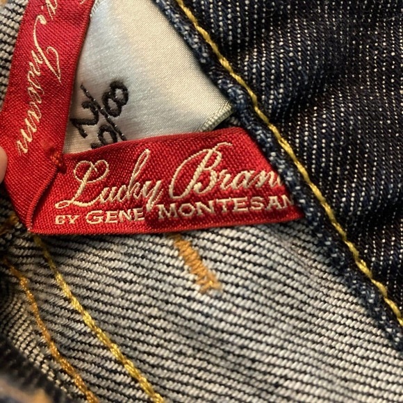 Lucky Brand Jeans Womens Sz 8 Lola Bootcut Stretch Dark Denim Low Rise Pockets‎ - Picture 6 of 12